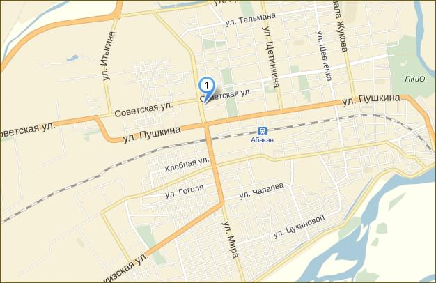 Пушкина 3 - местоположение на карте